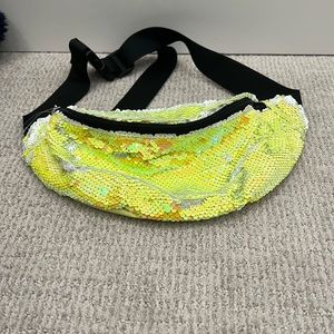 Yellow sequin Fanny pack